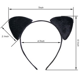 CHuangQi Cat Ears Headband Hair Hoops for Women Girl Cat Themed Birthday Party Hairband Decorations Event Party Favors (CH10)