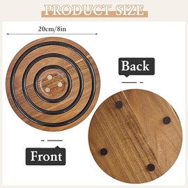 Magnetic Pot Trivet, Magnetic Pot Holders Magnetic Wood Trivet Hot Pan Holder Wooden Trivets Tree Non-Slip Pot Rack Mat Magnetic Wooden Trivets for Hot Pots and Pans