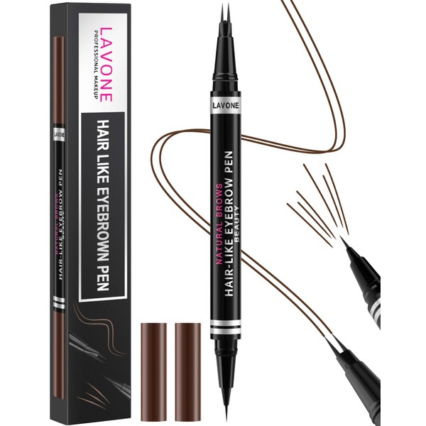 Eyebrow Pencil, 2-in-1 Waterproof Eyebrow Pen, with 2 Tip Microblading