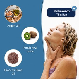 Pacific Spirit Shampoo Bar for thin hair with Argan Oil & Kiwi, Gentle foam, Natural, Green, SLS free, Sulfate Free, Soap-Free, Zero Waste, Vegan, 3.53 Oz