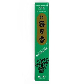 Nippon Kodo Morning Star Sage Japanese Incense Sticks with Ceramic Holder