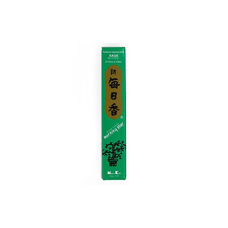 Nippon Kodo Morning Star Sage Japanese Incense Sticks with Ceramic