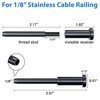 Steel DN Mate 10 Pack Black Invisible Cable Railing kit
