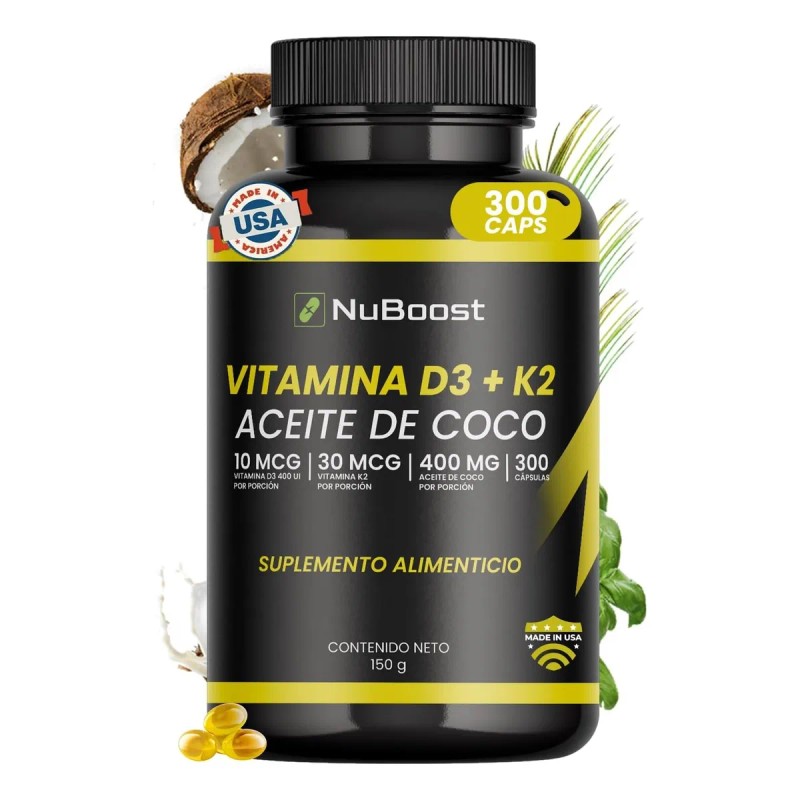 Kit Vitamina D3 K2 Y Citrato De Magnesio Nuboost Sin