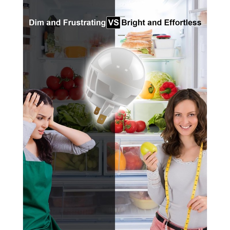 LED Light Bulb Compatible with Whirlpool Refrigerators Replace W11502762 AP6995680