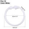 Sourcing Map 12 Pcs Shower Curtain Rings, O-Shaped Plastic Rings