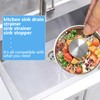 3-in-1 Kitchen Sink Drain Strainer Stopper, Upgraded Stainless Steel Sink