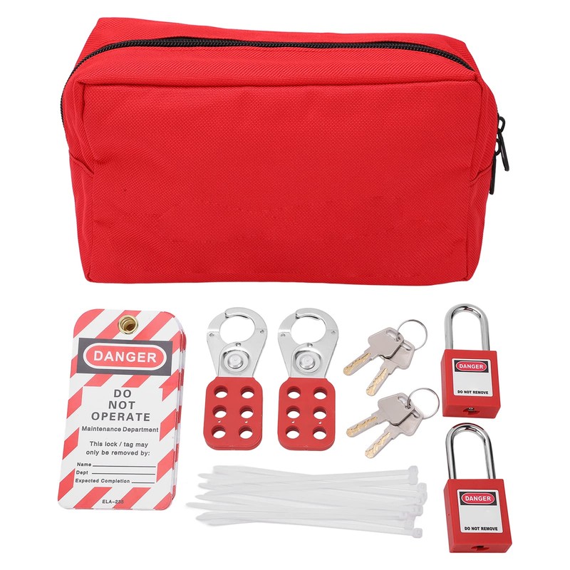 Electrical Lockout Tagout Kit with Safety Padlocks Hasps Loto Keys