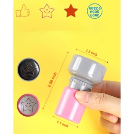 Pack of 4 Self-Inking Stamps for Teachers BOYIDEW Classroom Rubber Stamps Teacher Review Grading Stamps Photosensitive Stamps Education - Multicolor