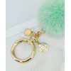 Maia Mya Mink Fur Keyring & Charm Decoration - Mint