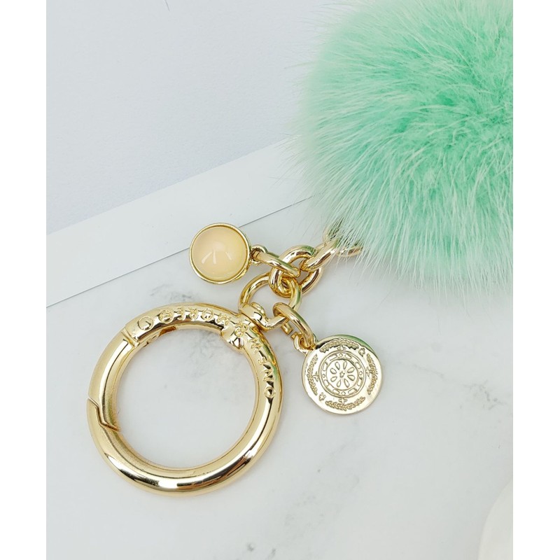 Maia Mya Mink Fur Keyring & Charm Decoration - Mint