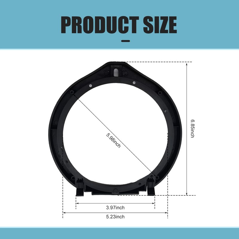 6.5 Inch Speaker Adapter Bracket Ring, All-in-one ABS Plastic Audio