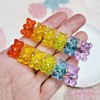 Handmade Set of 2 sweet rainbow gummy bear hair clip,