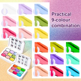 U-Shinein Gradient Painting Gel Set, 2*Plates Ombre Gel Nail Polish Ombre Nails Aura Nails,Long-lasting Silky Texture Highly Saturated French Manicure Soak of UV/Led Home Salon DIY Nail Art J&O