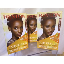 REVLON ColorSilk 3D Gel Moisture Rich Color, Ammonia Free Argon Oil Deep Red 56