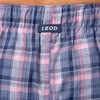 IZOD Men's Relaxed Fit Printed Poplin Drawstring Sleep Shorts, Blue/Pink