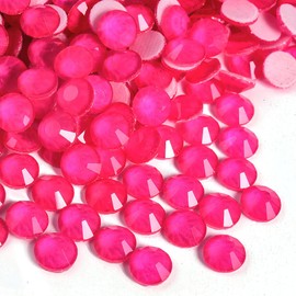 Blinginbox Hotfix Rhinestones,1440pcs Hot Fix Rhinestones for Crafts,Clothes,Decoration,Dk. Rose Neon,SS10
