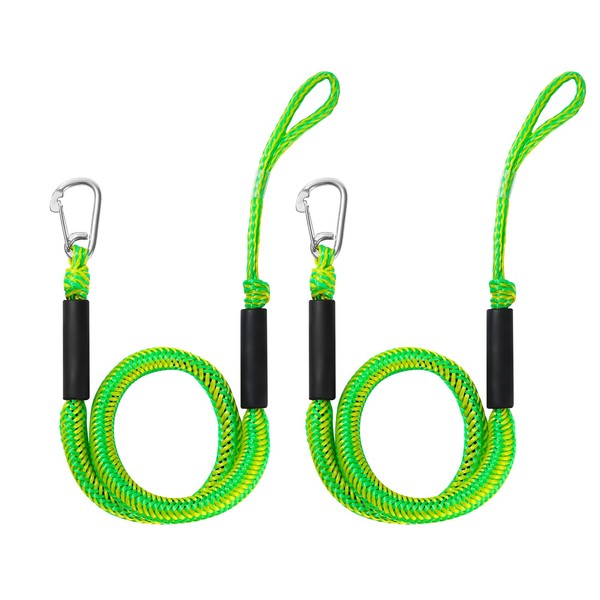 Bungee Dock Lines for Boats - Stretchable Dock Rope with