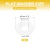 PATIKIL M8 Nylon Flat Washers, 120 Pcs 8mm ID 20mm