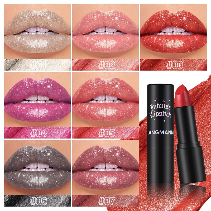 Jolilab Sparkling Lipstick Lip Gloss Long Lasting Waterproof Moisturizer Lip