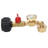 Propane Refill Adapter with Pressure Gauge and On Off Control