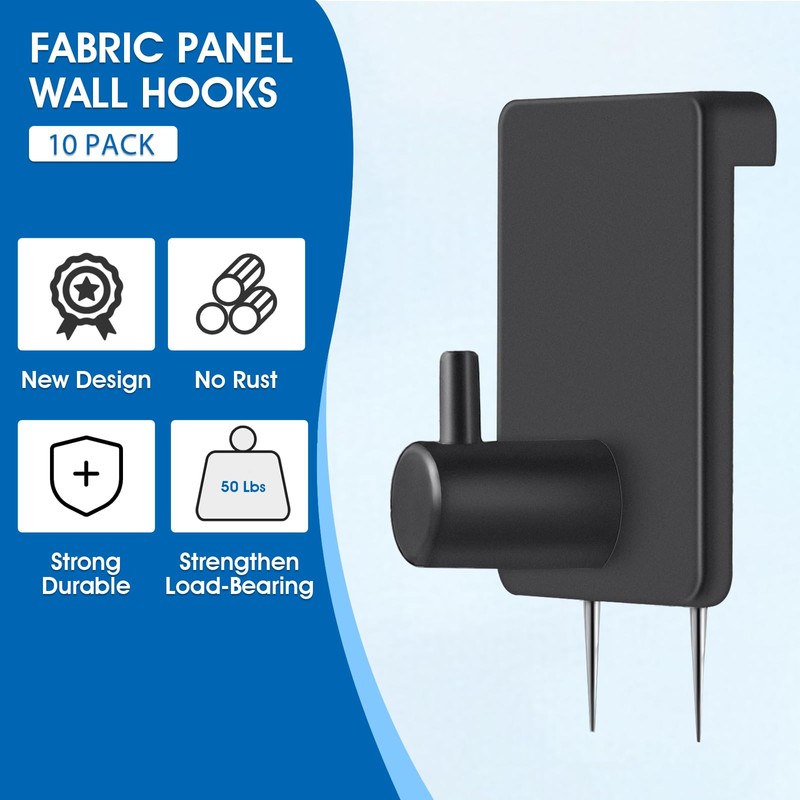 Lounsweer 4 Pcs Cubicle Hooks for Fabric Walls Cubicle Clips
