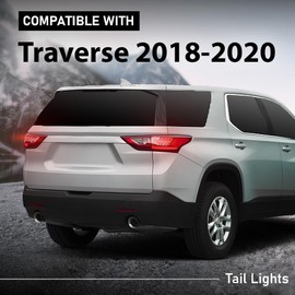 G-PLUS Tail Light Assembly Rear Brake Lamp Compatible with Chevy Traverse 2018-2021 Pair Left&Right 84618033 84618032 Luces Traseras Rear Brake Lamps Assembly