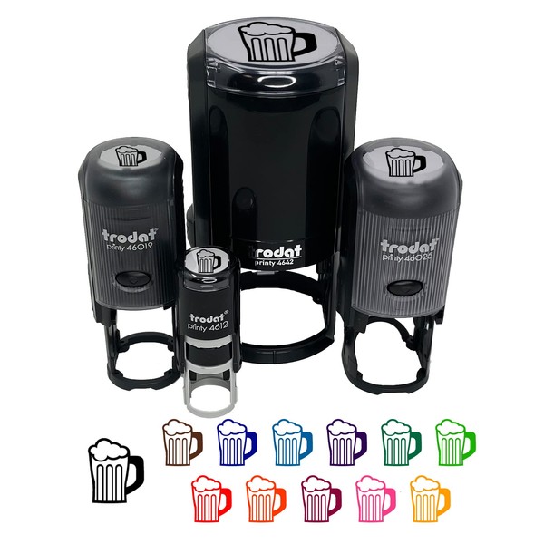 Beer Stein with Foam Self-Inking Rubber Stamp Ink Stamper for