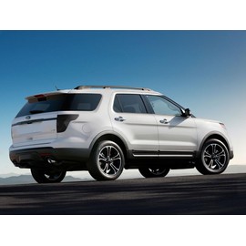 Rvinyl Tail Light Tint Covers Compatible with Ford Explorer 2011-2015 - Blackout Smoke