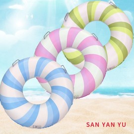Adult Thick Inflatable Swimming Ring for Men and Women Water Play Tube lf1611 Free Size/Shinbaram Handle Swimming Ring +60 30ea
