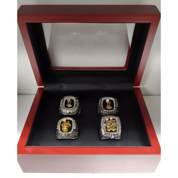 Miami Heat - 4 Ring Set With Wooden Display Box..