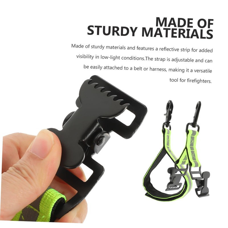 Totority 2pcs Firefighter Glove Safety Straps with Reflective Trim Durable