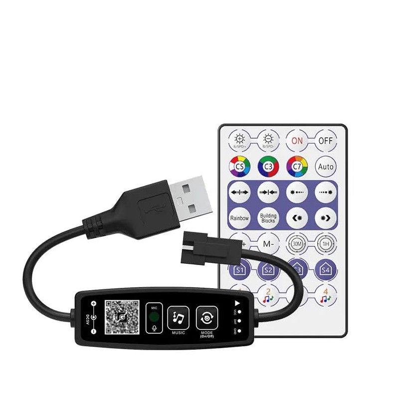 Cleiscry - Kit de tira LED USB 1903, 1 m