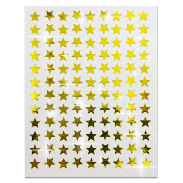 Reward Stickers Star YS-021 Gold 1 Sheet 108 Sheets x 10 Sheets Included Sticker Size 0.3 x 0.3 inches (8 x 8 mm) Glitter Puffy Round