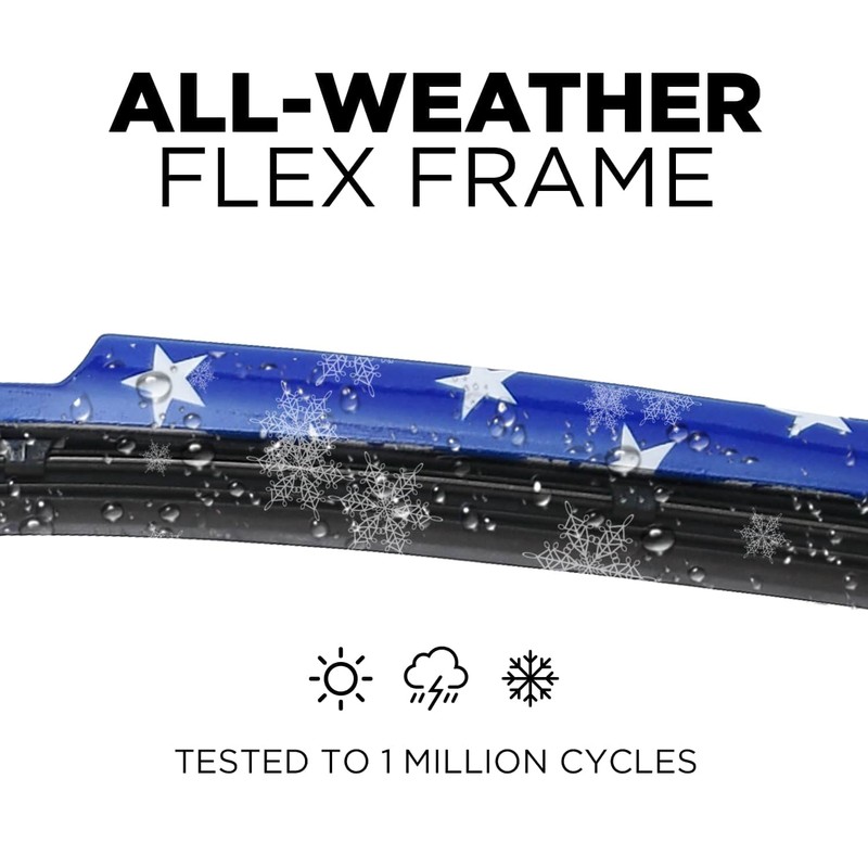 Clix Wipers - 14" Stars Patriotic Automotive Replacement Wiper Blade