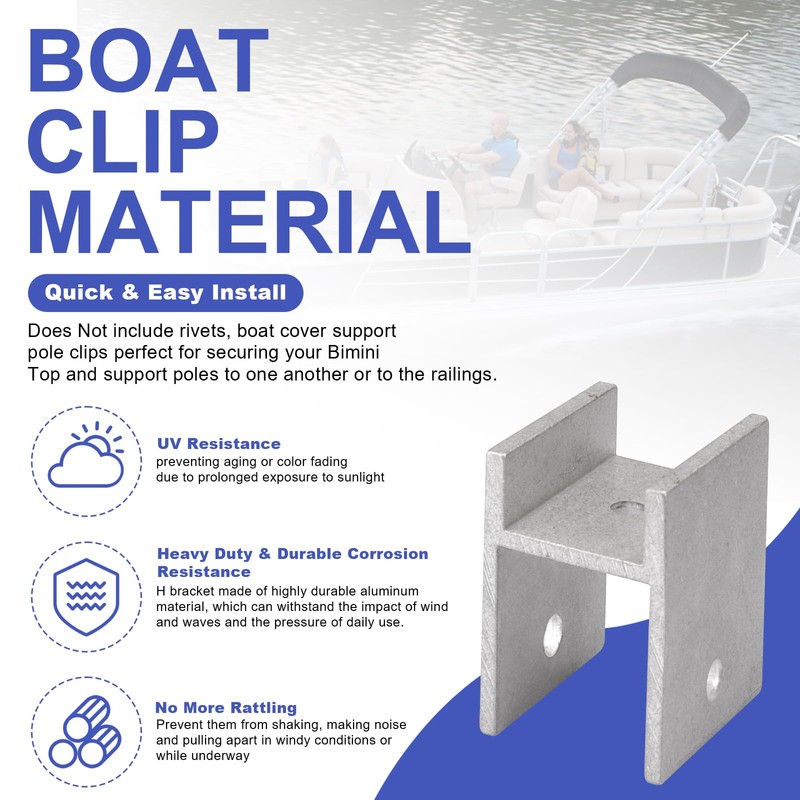 99-001524 Bimini Top Bracket Pontoon Top Bimini Clips for Boats,