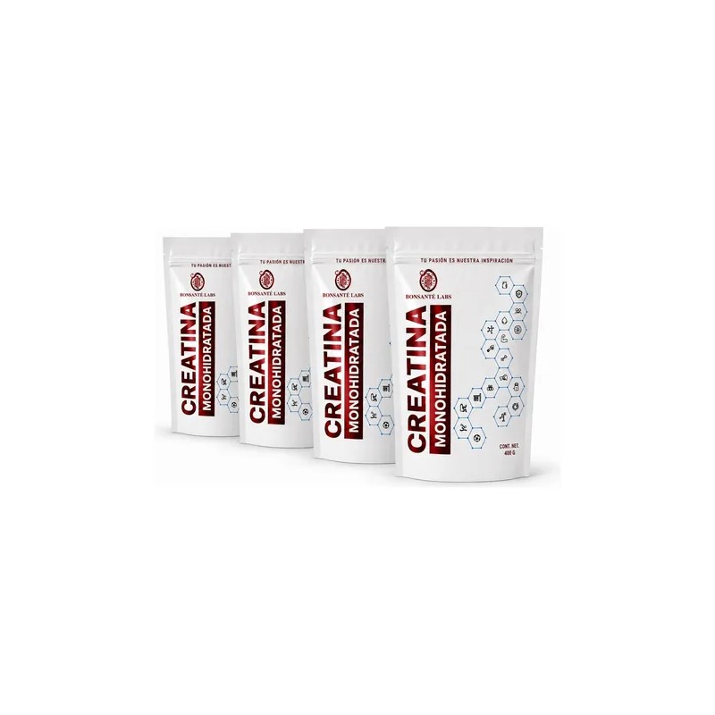Creatina Monohidratada Pura 400 G Bonsanté Labs Pack 4