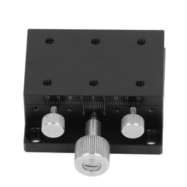 X Linear Stage Gear Rotation Manual Control High Precise Platform Sliding Table with Scale for Measuring Instrument 60x40mm/2.4x1.6in