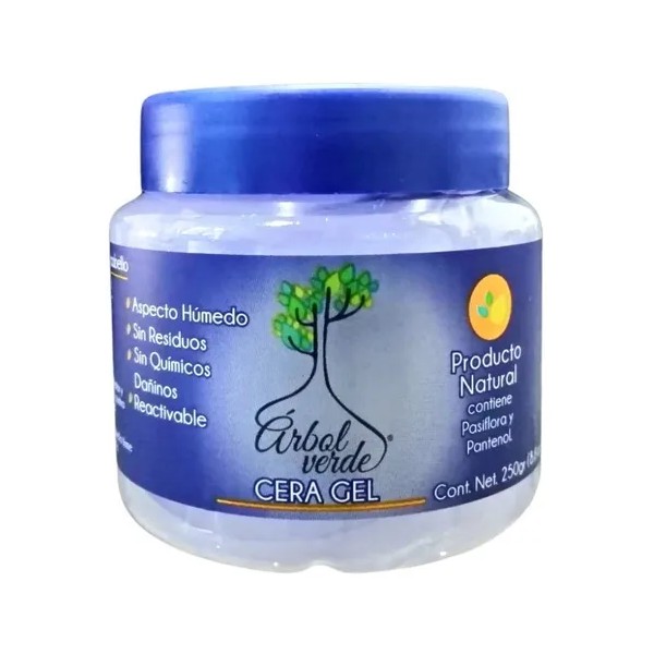 Árbol Verde Cera Gel Pasiflora Y Pantenol Reactivable 250gr