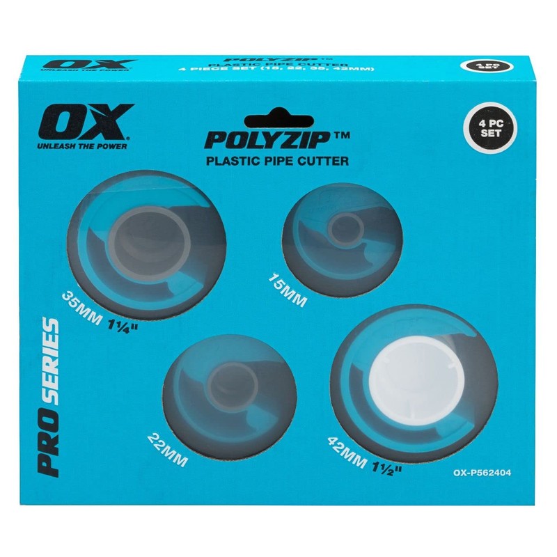 OX Pro PolyZip 4 Piece Cutter Set (15, 22, 35,