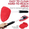 TAKAVU Windshield Window Cleaner Tool, Extendable Long-Reach Handle, Unique Pivoting