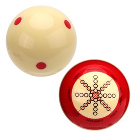 NQEUEPN 2pcs Billiard Training Cue Ball, Pool Training Balls Billiards Practice Accessories Billiards Training Pool Table Training Red Dot Cue Ball for Beginner Games Sports Billiard Table Trainer