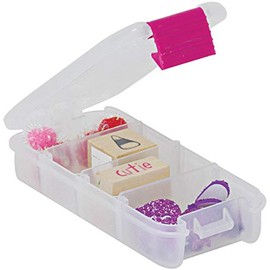 Creative Options 1309-82 Pro-Latch Mini Sideways Utility Organizer with 1 to 4 Adjustable Compartments, Pink