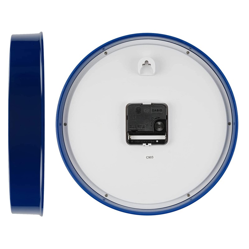 CASIO Wall Clock Blue Analog Standard Step Second Hand Simple
