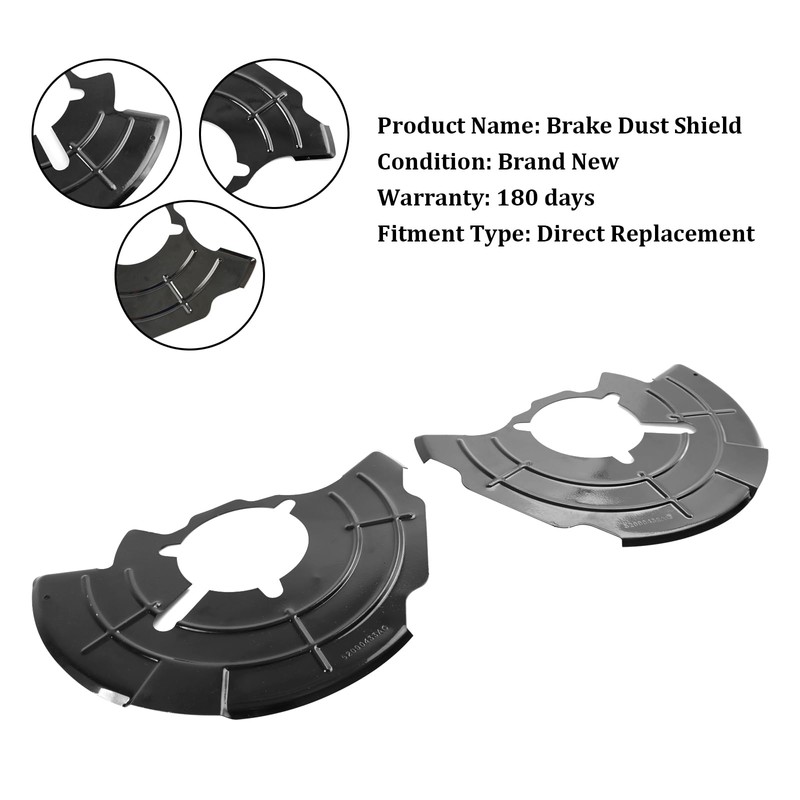 Topteng Right + Left Front Brake Dust Shield Suitable for
