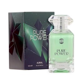 Ajmal Pure Power for Men 100 ML - Fresh Aromatic, Spicy Heart, Sweet Ambery Base with Tonka, Cacao & Amber Notes