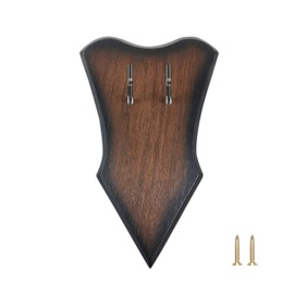 DONGKER Sword Holder, Wall Mount for Swords, Wooden Sword Stand with Hooks and Screws for Bow, Medieval Sword, Dagger, Axe (without Sword)