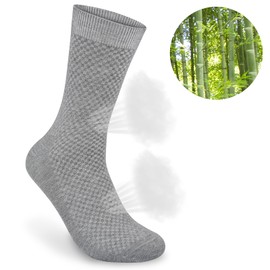 KOOOGEAR 6 Pairs Womens Ladies Bamboo Socks White Black Thin Walking Work Socks for Women 4-7 Odour Resistant Breathable Comfortable Business Casual Summer Socks