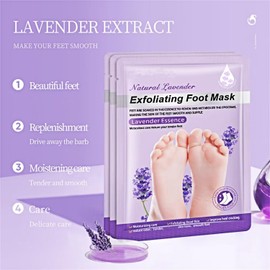 Foot Peel Mask 5 Pairs Natural Exfoliant for Calluses, Dry Skin & Rough Heels - Gently Removes Dead Skin, Softens & Revitalizes Feet