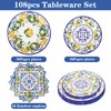 108Pcs Capri Lemon Party Plates Supplies Capri Yellow Lemon Party